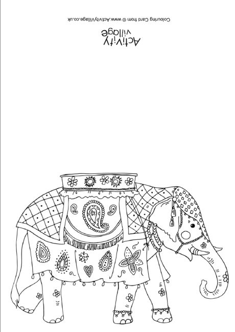 460x649 Elephant Colouring Pages