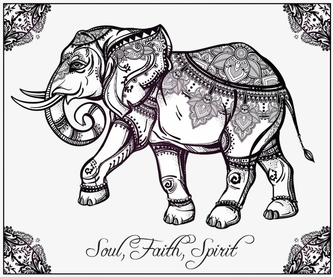 650x541 Elephant Patterns Image, Elephant, Pattern, Cartoon Png Image