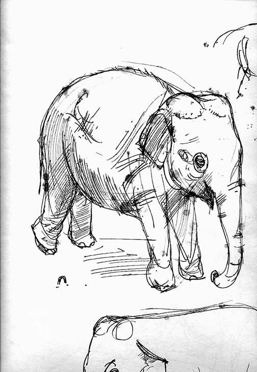 504x727 Random Sketchbook Scan (1) Baby Elephant Drop Cloth