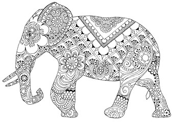 Elephant Profile Drawing at GetDrawings | Free download