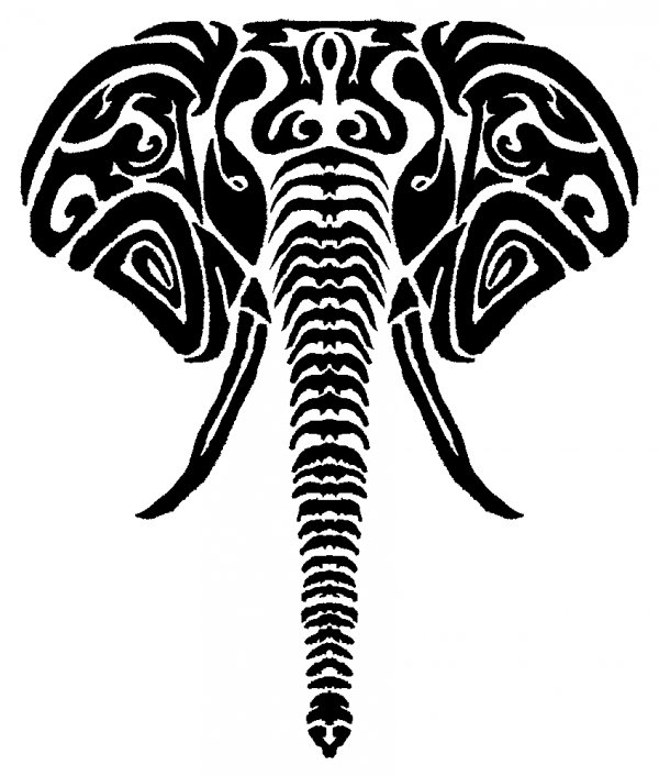600x706 Tribal Elephant Paintings