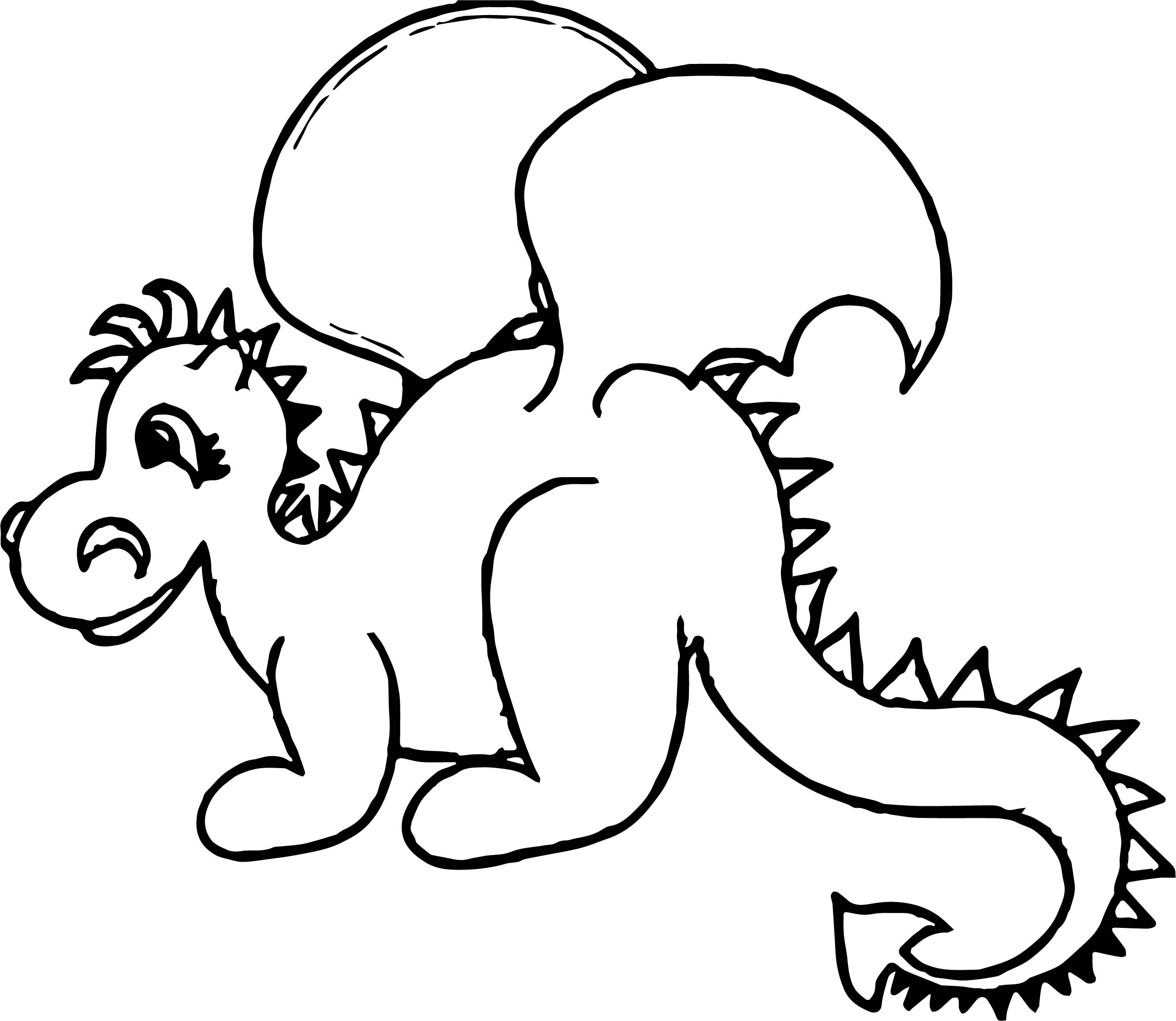 2503x2172 Dragon Side View Coloring Page Wecoloringpage