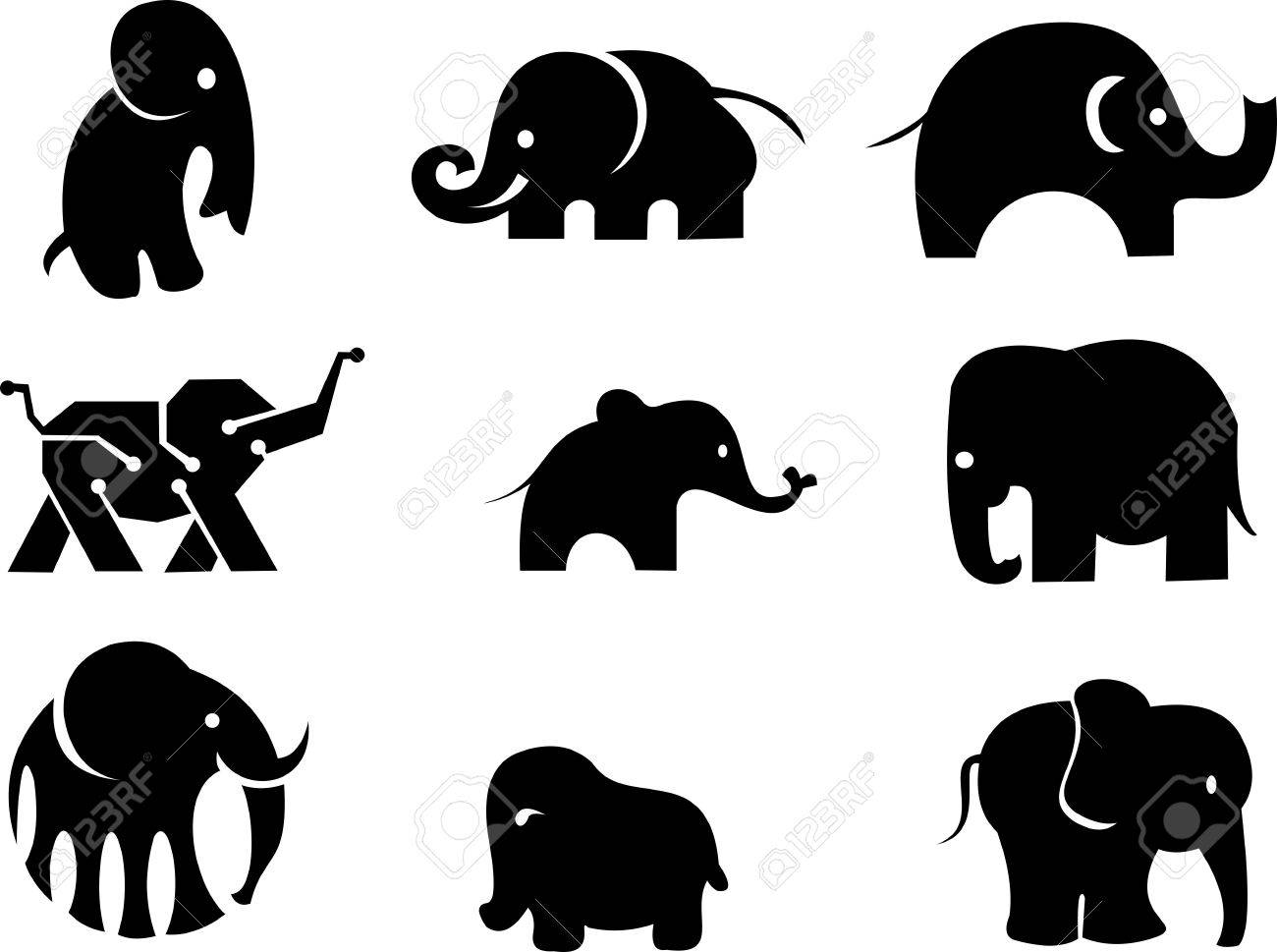1300x969 Stock Logo Elephant Silhouette Royalty Free Cliparts, Vectors,