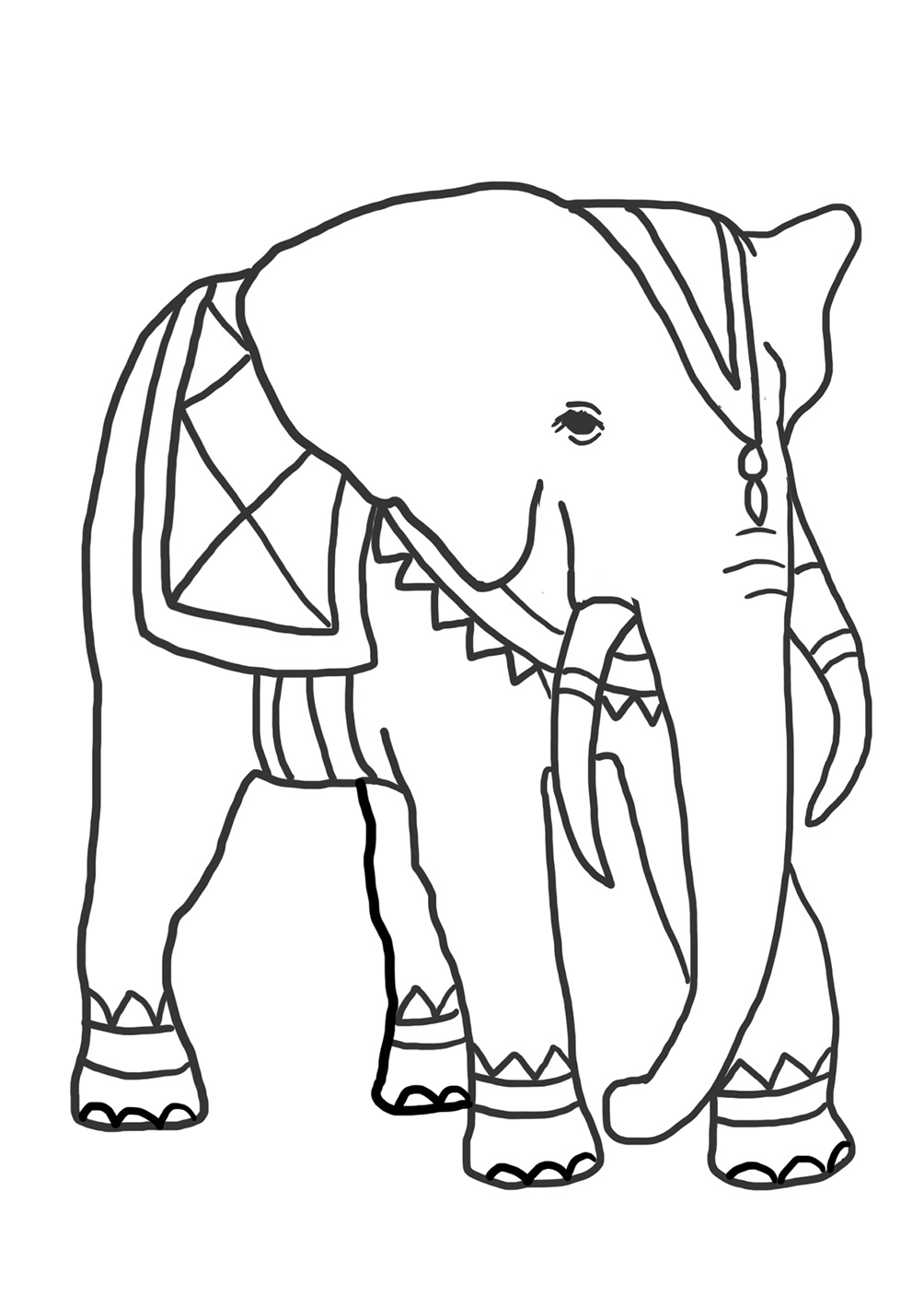 1004x1420 Funny Elephant Coloring Pages