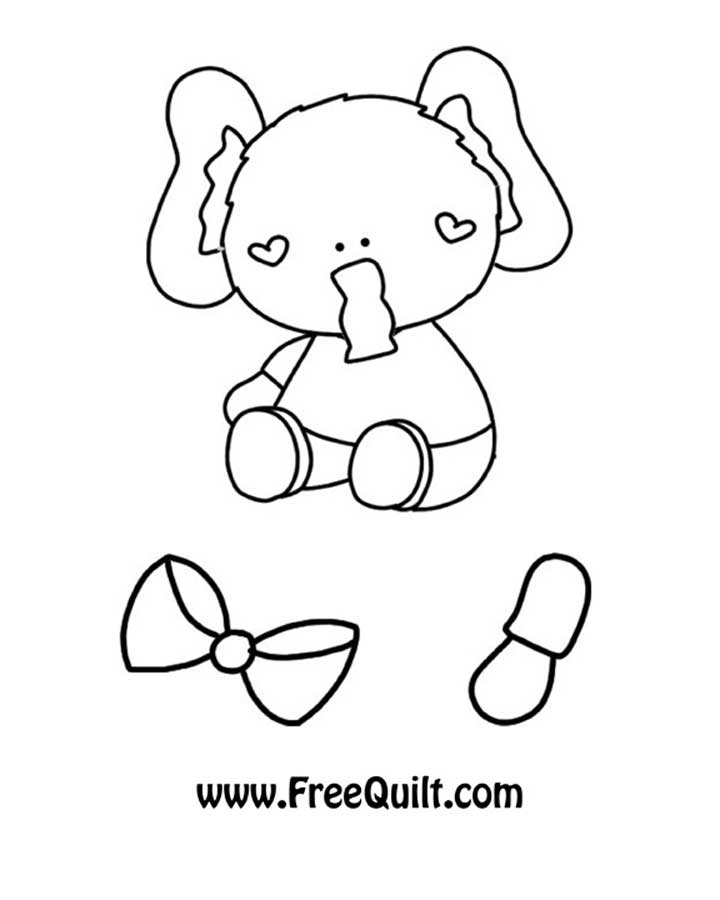 720x900 Little Sitting Elephants Pattern