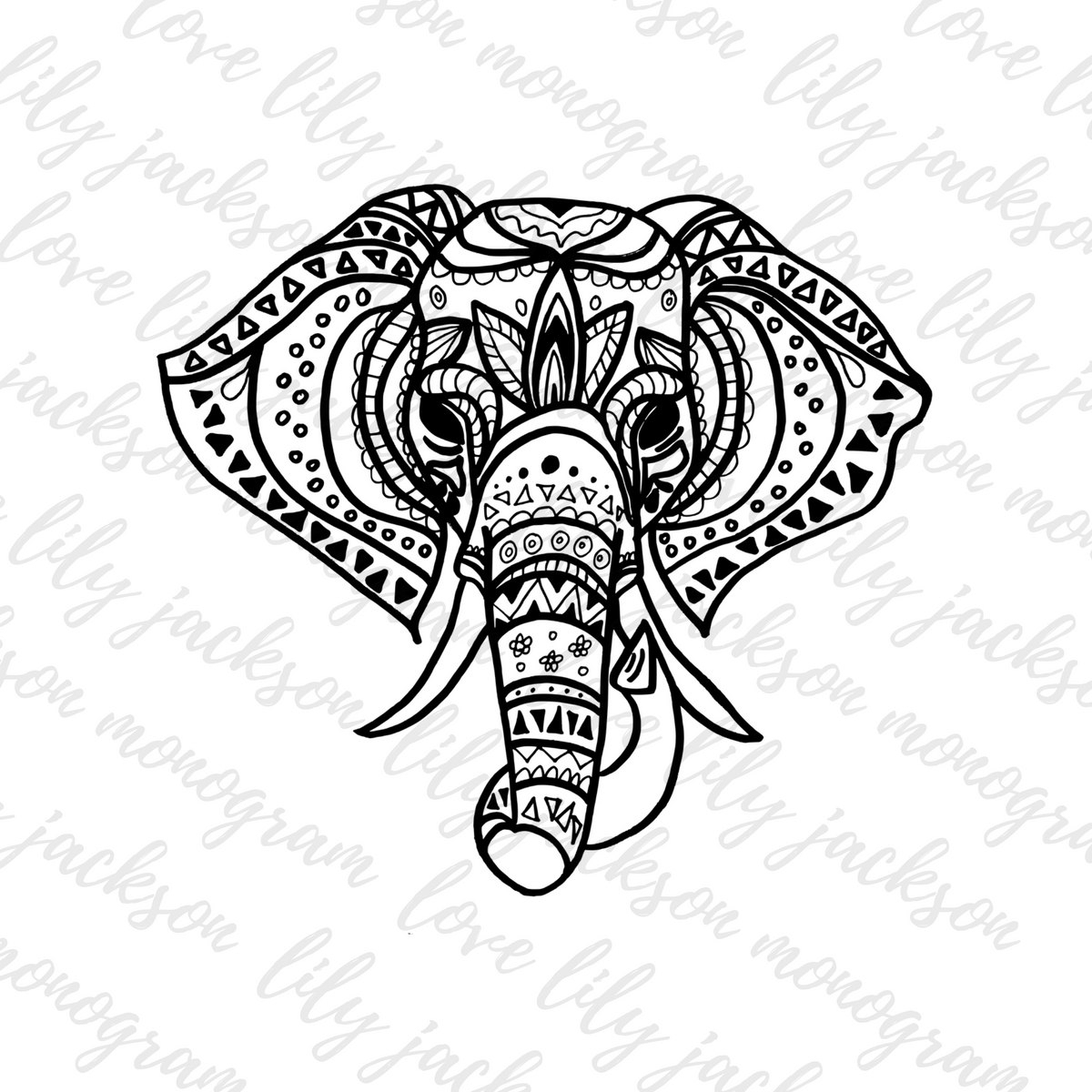 1200x1200 Drawn Elephant Sketch 3314425