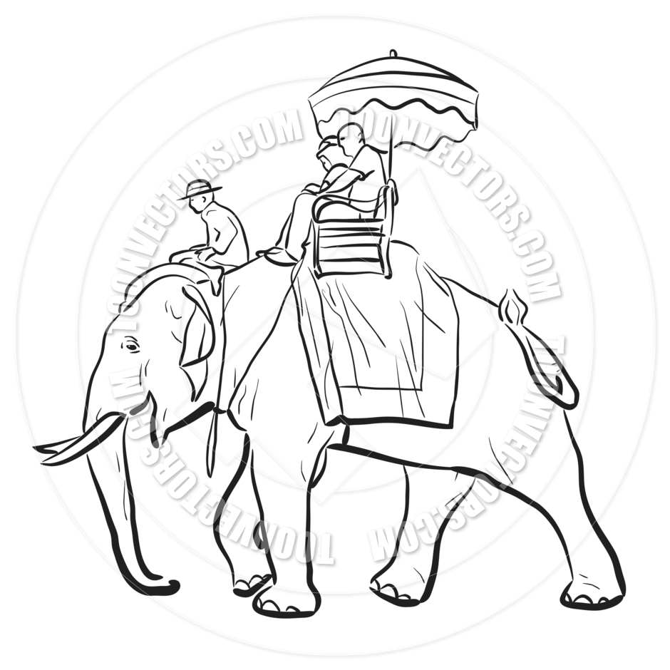 940x940 Elephant Riding Sketch By Tawng Toon Vectors Eps