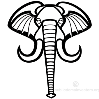 340x340 Elephant Drawing Free Vector 123freevectors