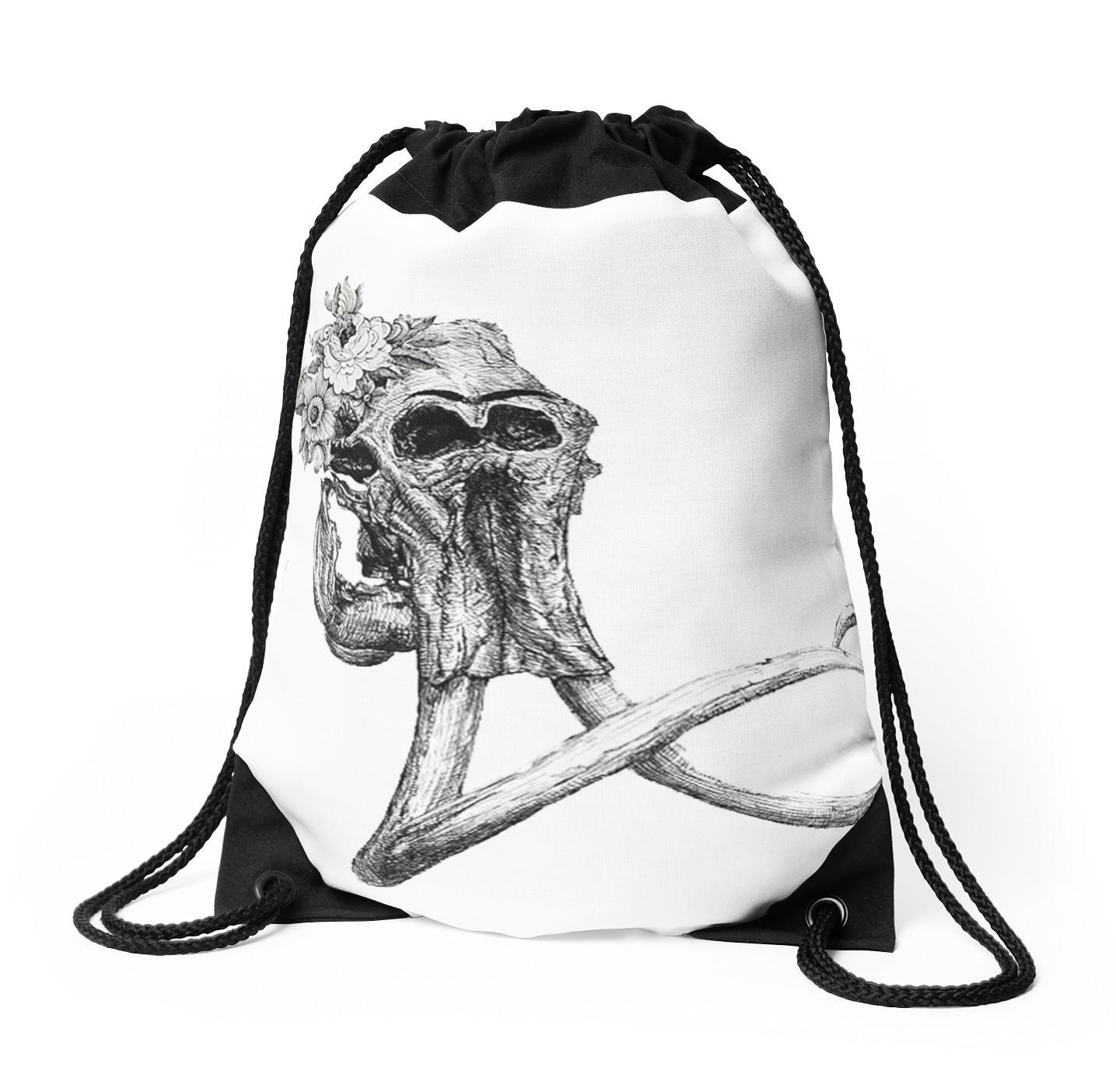 1435x1404 Frida Kahlo Elephant Skull Drawstring Bags By Earthlywanderer