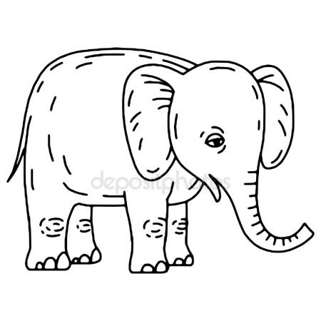 450x450 Cute Elephant Cartoon Sitting Stock Vector Tigatelu