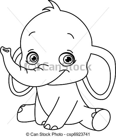 397x470 Baby Elephant Free Vector In Open Office Drawing Svg ( Svg