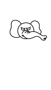 215x382 How To Draw An Angry Elephant, Easy Step By Step Drawing Tutorial