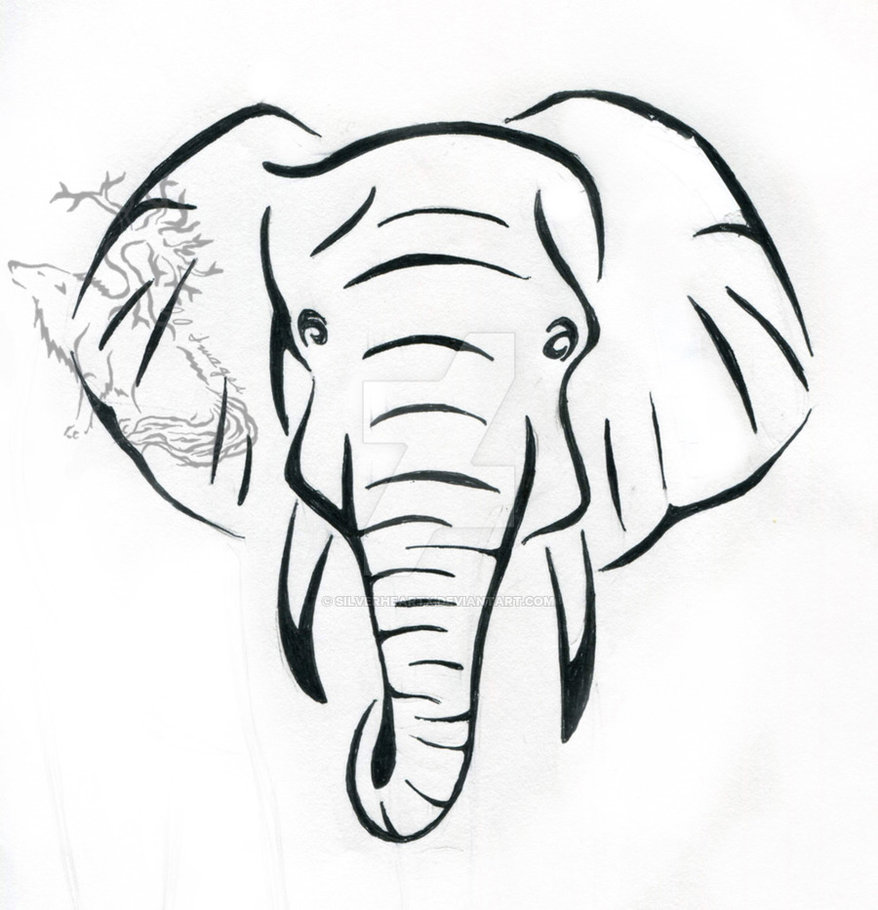 878x910 Elephant Tattoo Design By Silverheartx