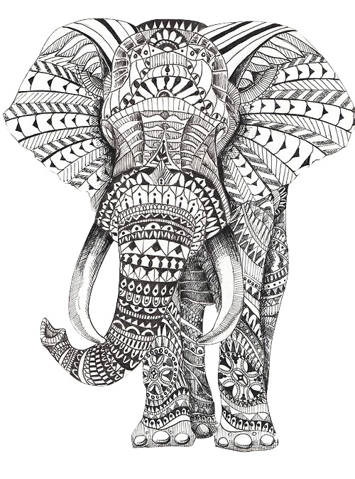 Elephant Tribal Drawing at GetDrawings | Free download