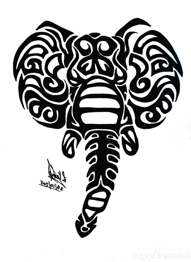 765x1045 Tribal Elephant Tattoo Designs Tribal Elephant Tattoo On Ankle