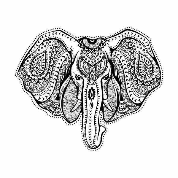 600x600 Elephant Mandala Art Tribal Vinyl Car Sticker Doggy Style Gifts