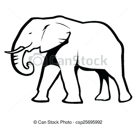 450x412 Elephant Drawing Outline Elephant Outline Trunk Up Collection