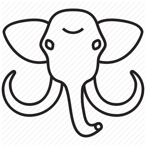 512x512 Animal, Avatar, Clever, Elephant, Head, Mammoth, Tusks Icon Icon