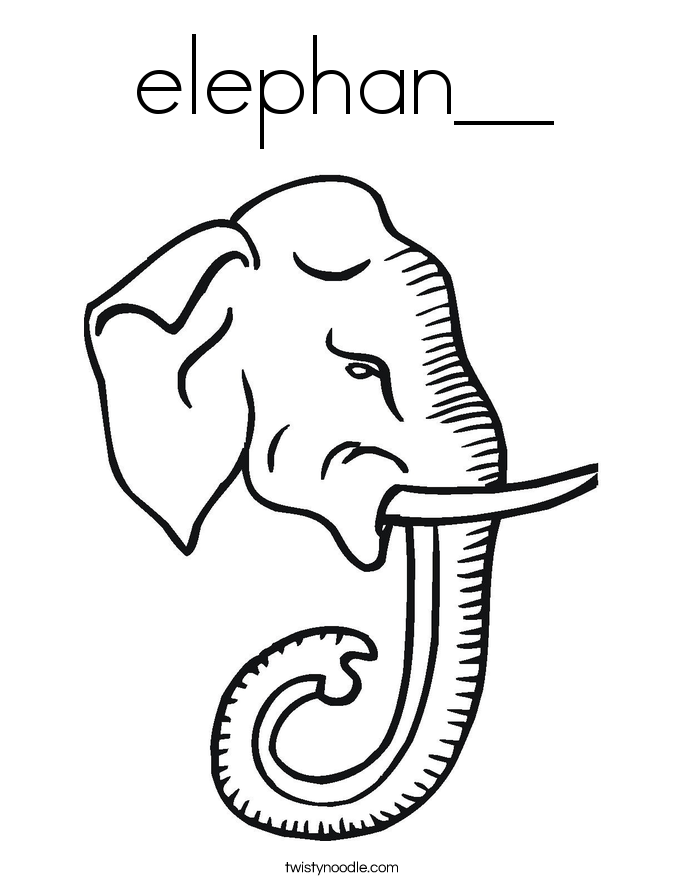 685x886 Elephan Coloring Page