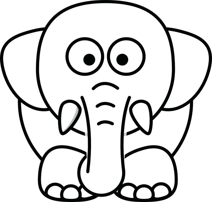 736x702 Elephant Clipart Elephant Outline Elephant Outline Drawing Free