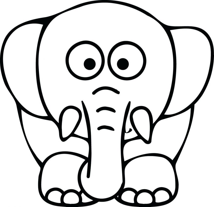 Elephants Face Drawing at GetDrawings | Free download