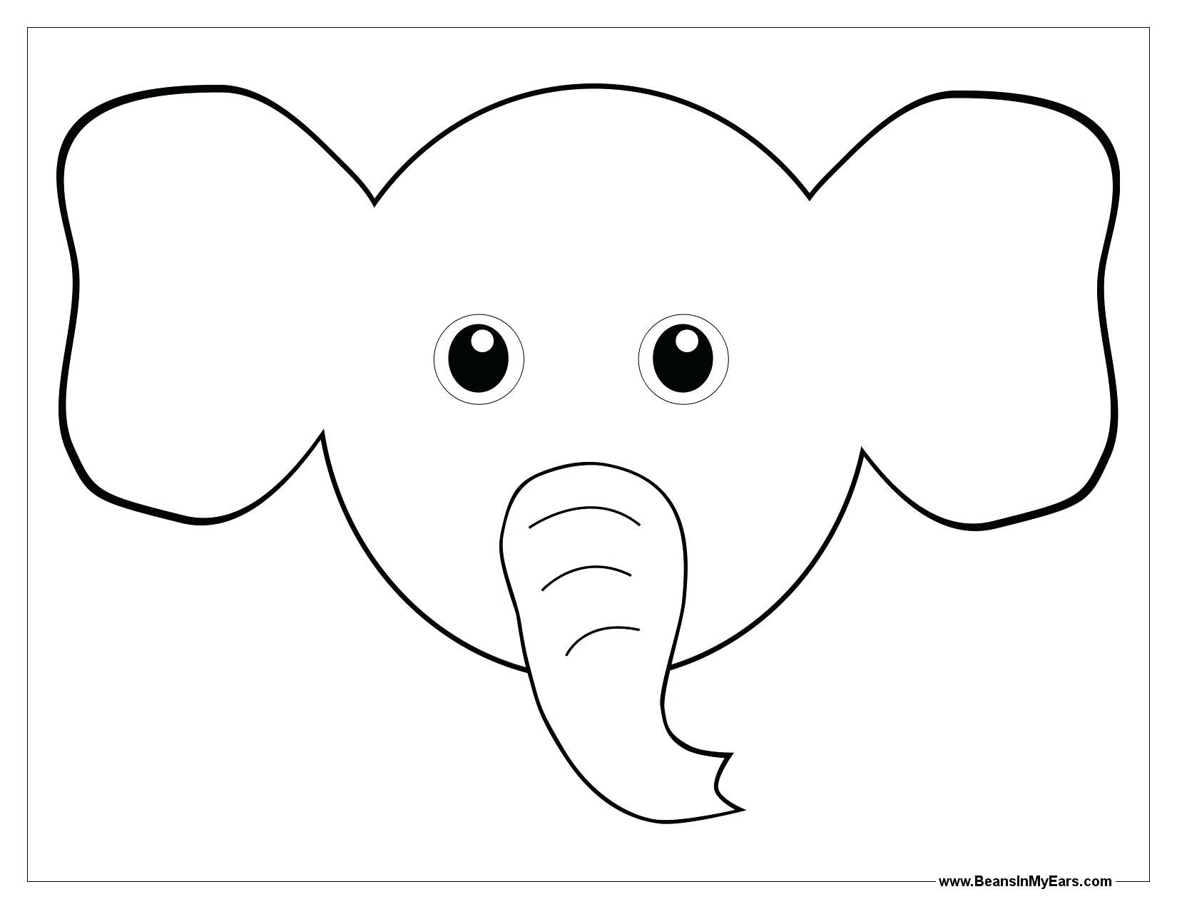 1650x1275 Elephant Face Coloring Pages 132 Extraordinary Faces Sheets
