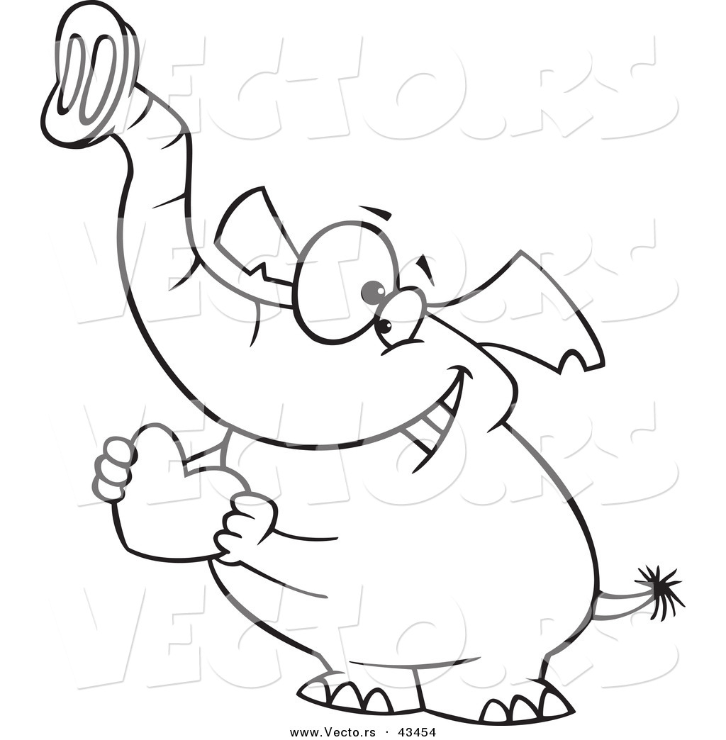 1024x1044 Vector Of A Loving Cartoon Elephant Holding A Valentine Love Heart