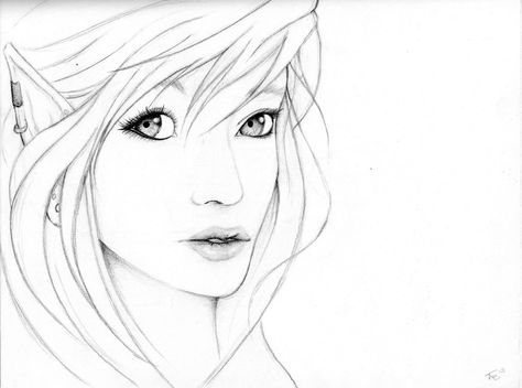 474x352 Elf Drawings Elf Portrait