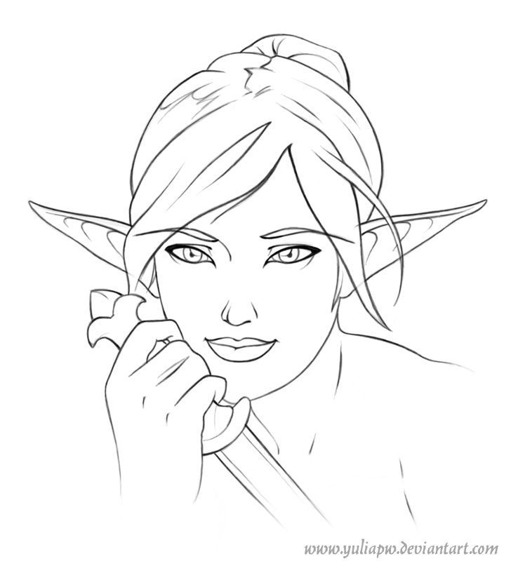 738x800 Elf Sketch 2 By Yuliapw