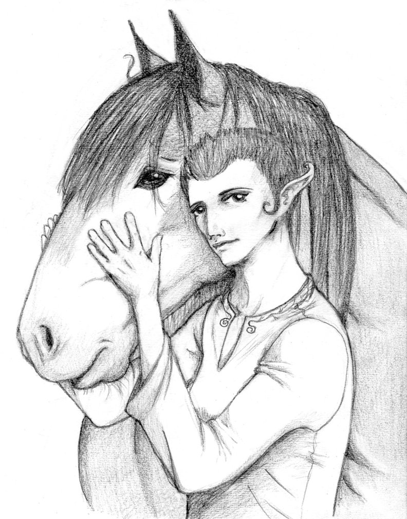 792x1010 Elf And Horse By Stompe