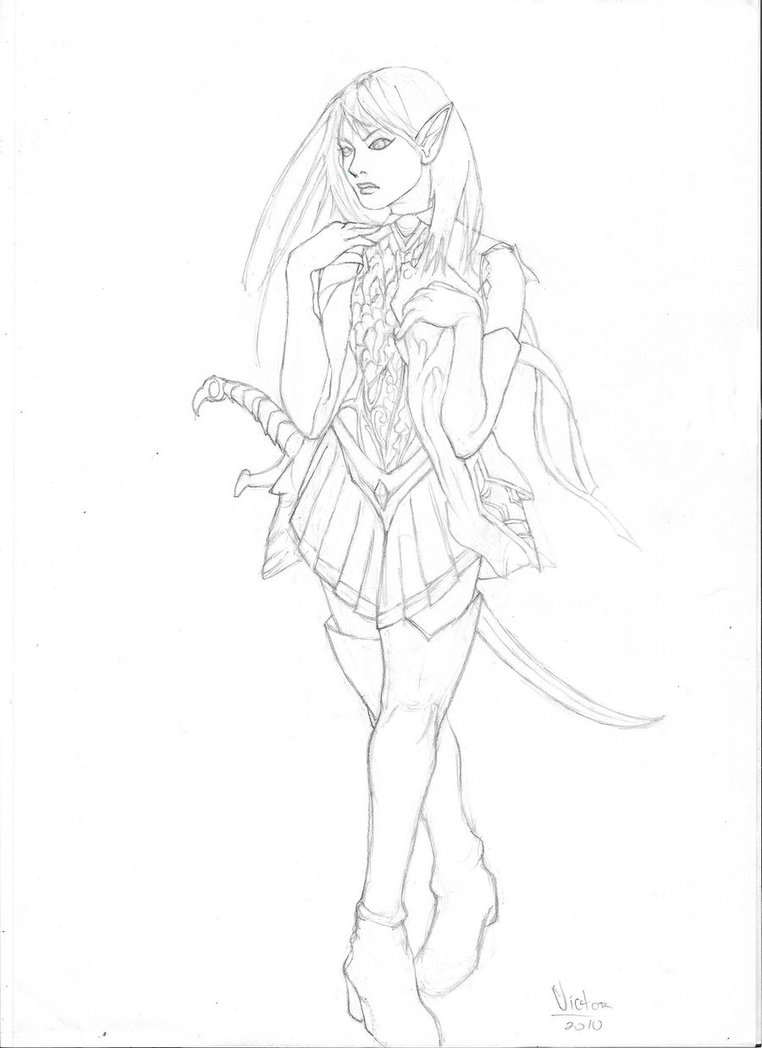 762x1048 Elf Girl By Victoraa95