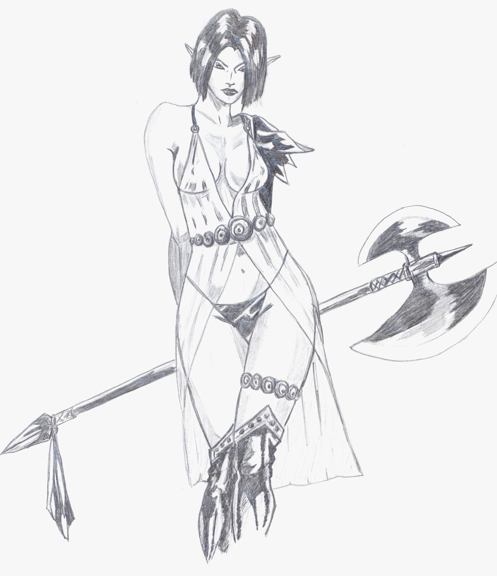 1024x1187 Elf Warrior By Panzercommander