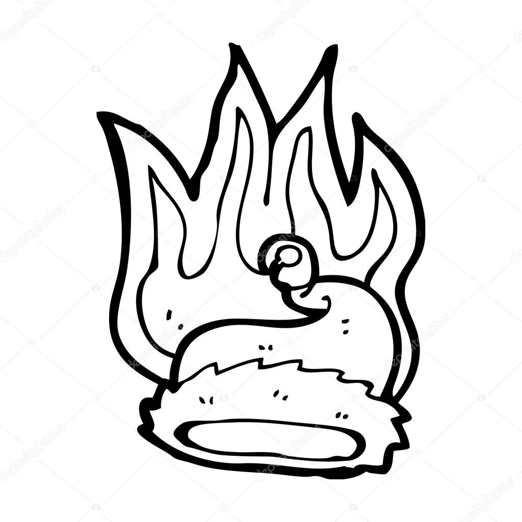 1024x1024 Burning Christmas Elf Hat Stock Vector Lineartestpilot