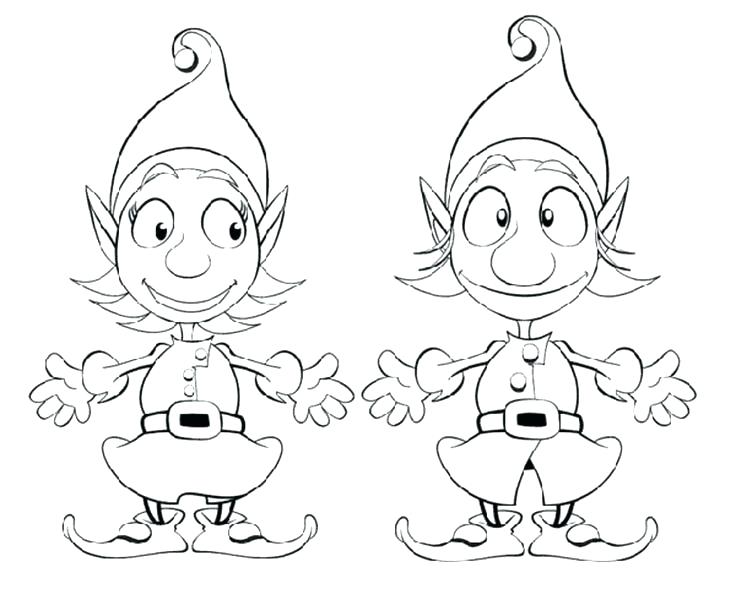 736x589 Elf On The Shelf Coloring Pages Girl Printable Activity