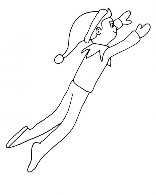 618x773 Elf On The Shelf Coloring Pages Free Elf On The Shelf Coloring
