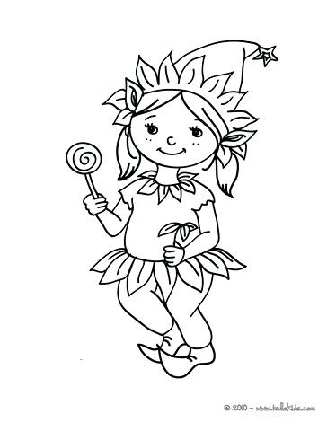 364x470 Elf Coloring Page