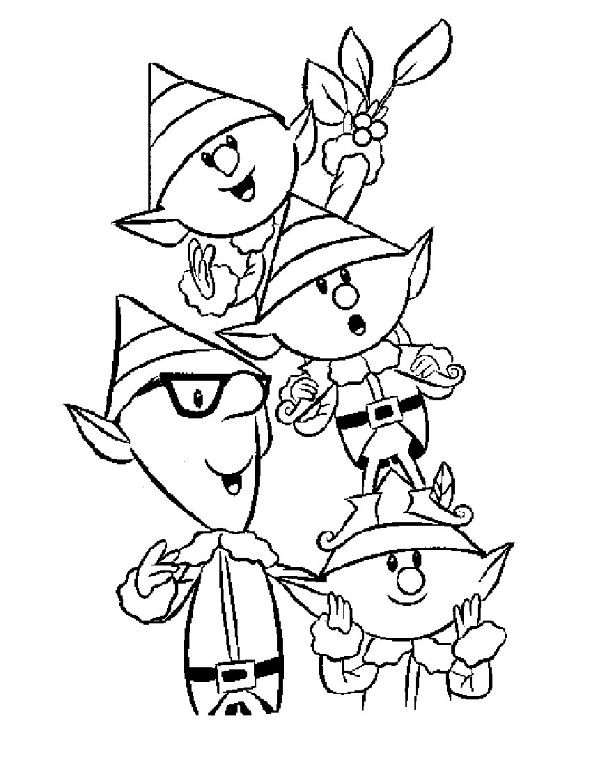 850x1100 Santa's Elves Coloring Page Va Va Va Voom Vintage