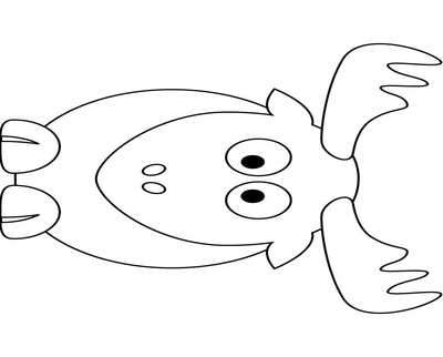 400x322 Elk Head Coloring Page Image Clipart Images