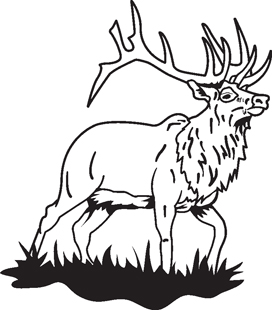 272x310 Elk Decal 1 Animals Mix Animal Decals Decals Custom