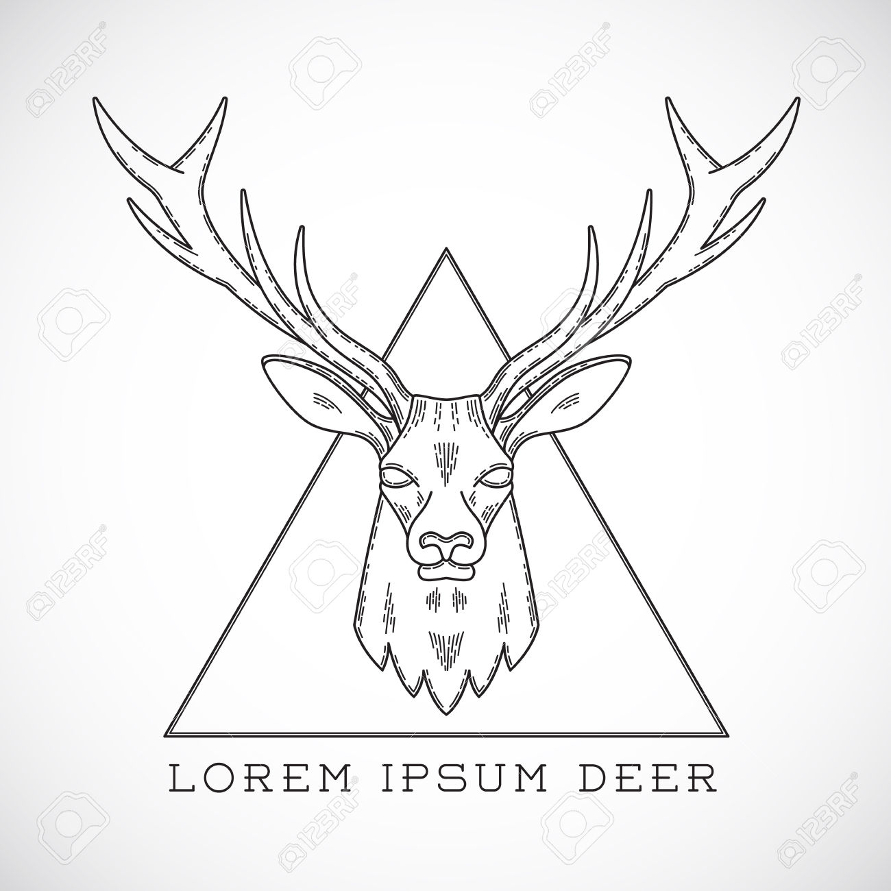 1300x1300 Drawn Elk Face
