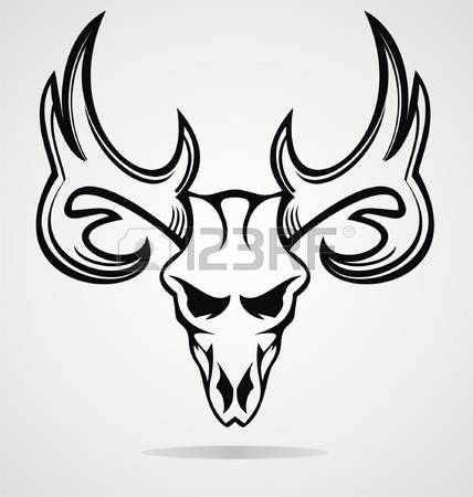 428x450 Elk Skull Clipart Collection