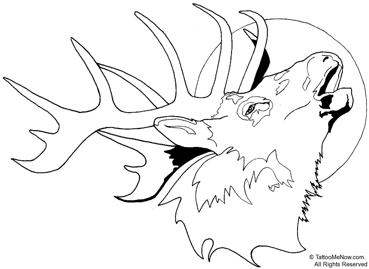 1500x1095 Free Elk Coloring Pages