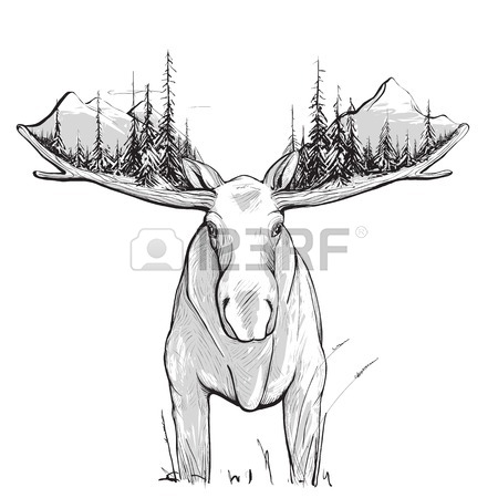 450x450 384 Bull Elk Cliparts, Stock Vector And Royalty Free Bull Elk