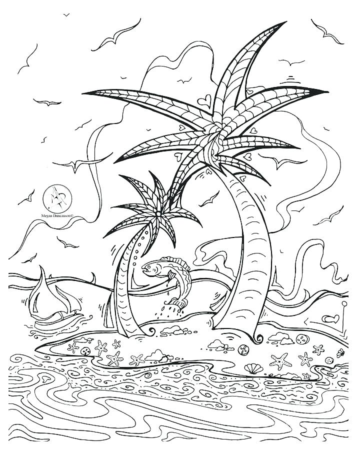 714x900 Island Coloring Page Tropical Coloring Pages Coloring Drawing