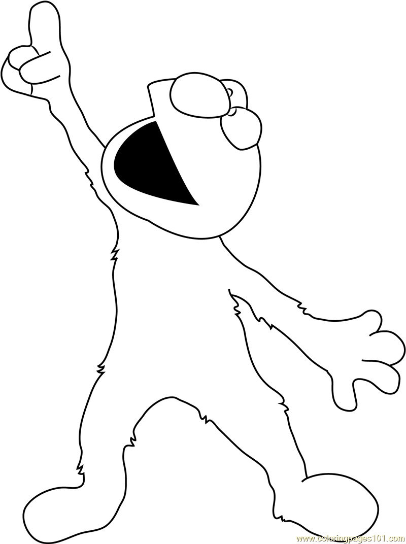 800x1072 Elmo Looking Up Coloring Page
