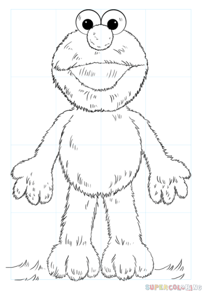 399x575 How To Draw Elmo Step By Step Drawing Tutorials