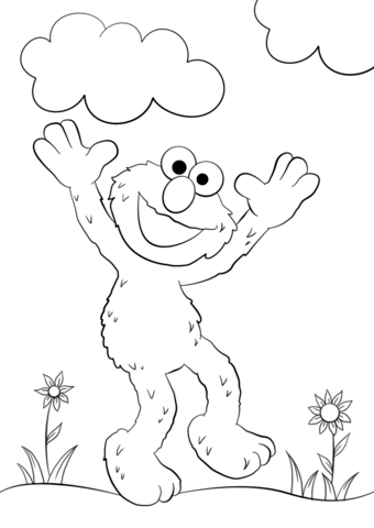 340x480 Happy Elmo Coloring Page Free Printable Coloring Pages