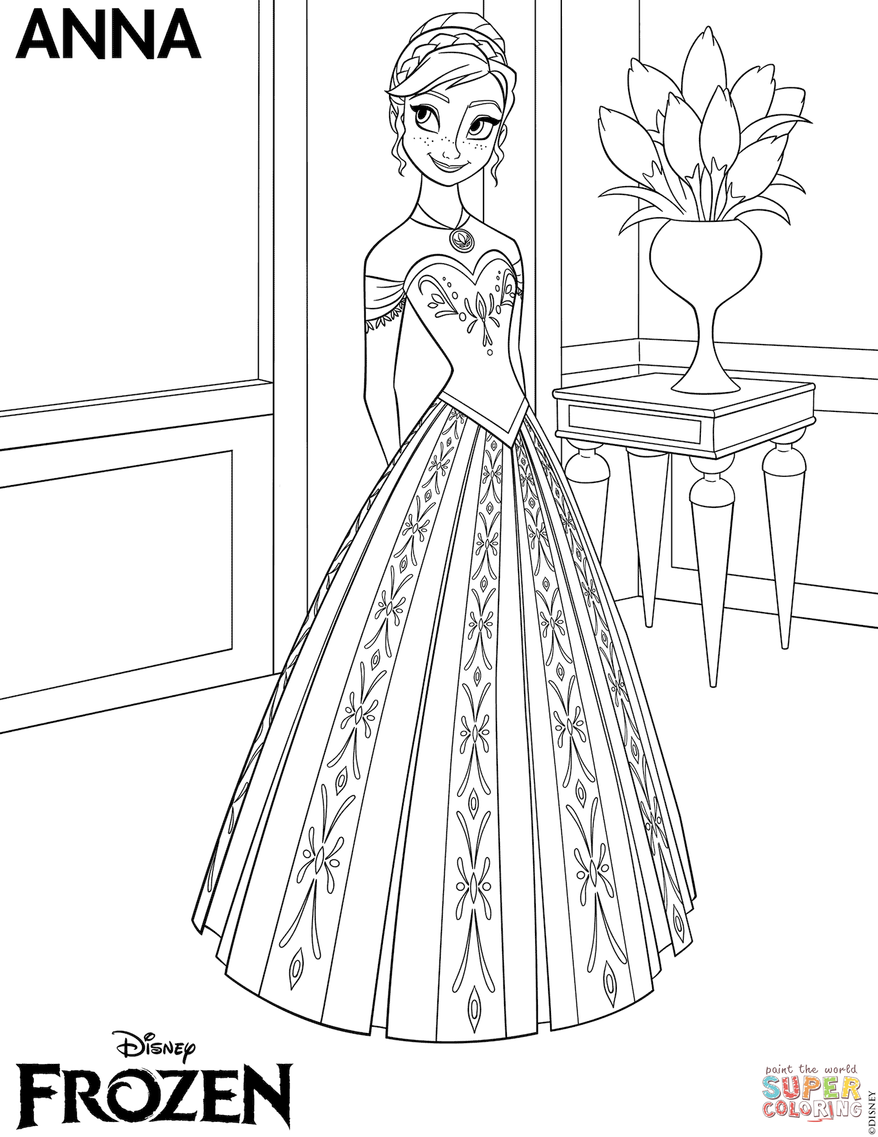 1275x1650 Frozen Anna Coloring Page Free Printable Coloring Pages