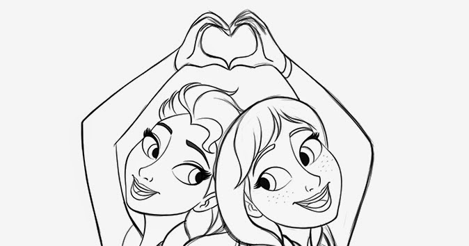 674x354 Sarah's Sketchbook Elsa And Anna Sketch