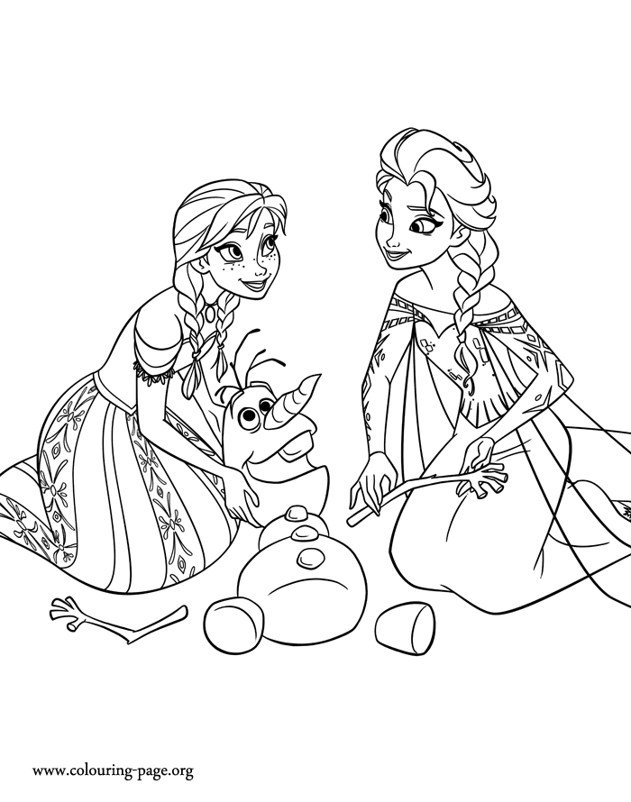 700x890 Anna And Elsa Rearranging The Snowy Parts Of Olaf's Body